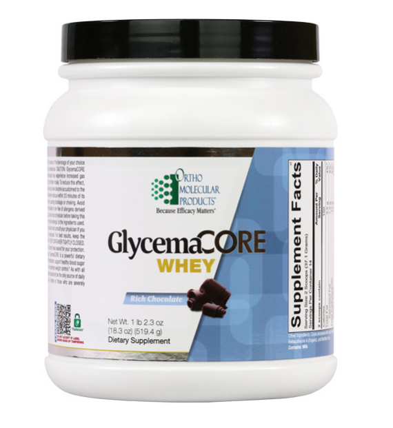 GlycemaCORE Whey Protein Chocolate by Ortho Molecular