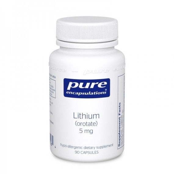 Lithium Orotate 5mg 90 capsules by Pure Encapsulations