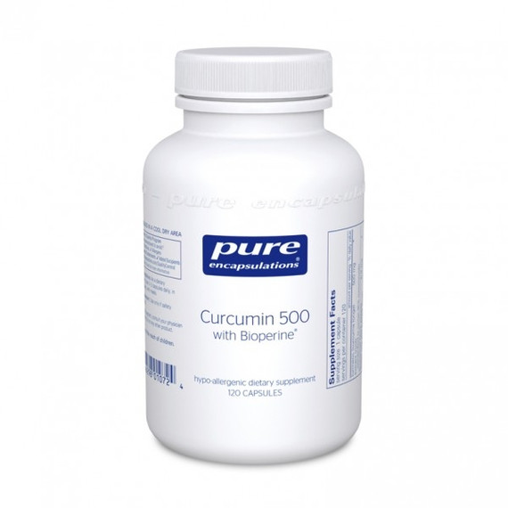 Curcumin 500 with Bioperine 120 capsules by Pure Encapsulations
