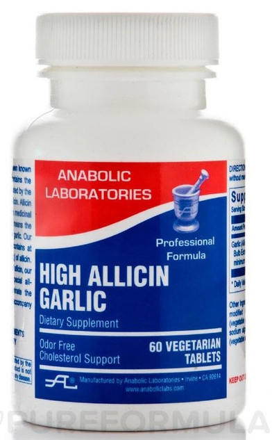 GARLIC HIGH ALLICIN (5mg) 60 count by Anabolic Labs