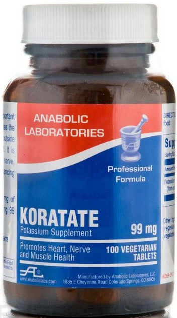 KORATATE Potassium 99MG 100 count by Anabolic Labs