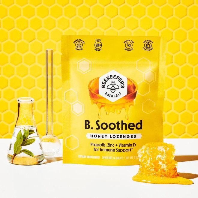 B.Soothed Honey Lozenges 14ct by BeeKeeper's Naturals