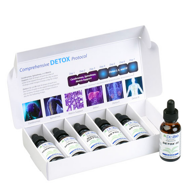 Comprehensive Detox Kit by DesBio (6 Part Homeopathic Detox Kit)