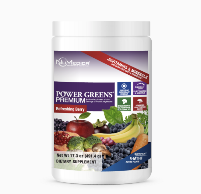Power Greens  Premium Berry 42 Servings by NuMedica