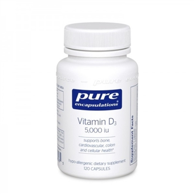 Vitamin D3 5,000 iu by Pure Encapsulations (120 Capsules)