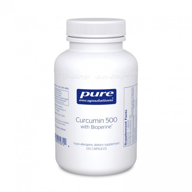 Curcumin 500 with Bioperine 120 capsules by Pure Encapsulations