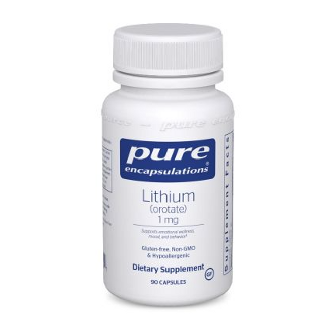 Lithium Orotate 1mg 90 capsules by Pure Encapsulations