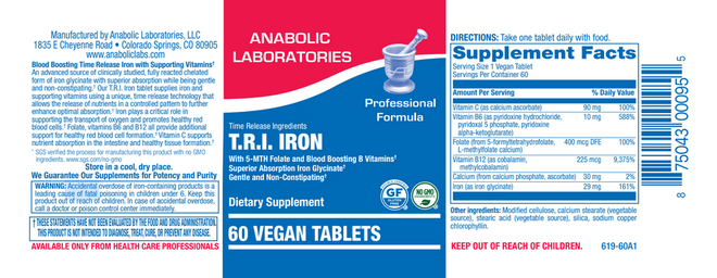 T.R.I. - IRON 60 count by Anabolic Labs
