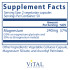 Magnesium (glycinate/malate) by Vital Nutrients Label and Ingredients