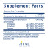 Pancreatic Enzymes 1000mg (full strength) by Vital Nutrients Ingredients Label