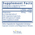 Triple Mag 250mg by Vital Nutrients Ingredients Label