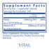 B-12/Methyl Folate 1000mcg/800mcg by Vital Nutrients Ingredients Label