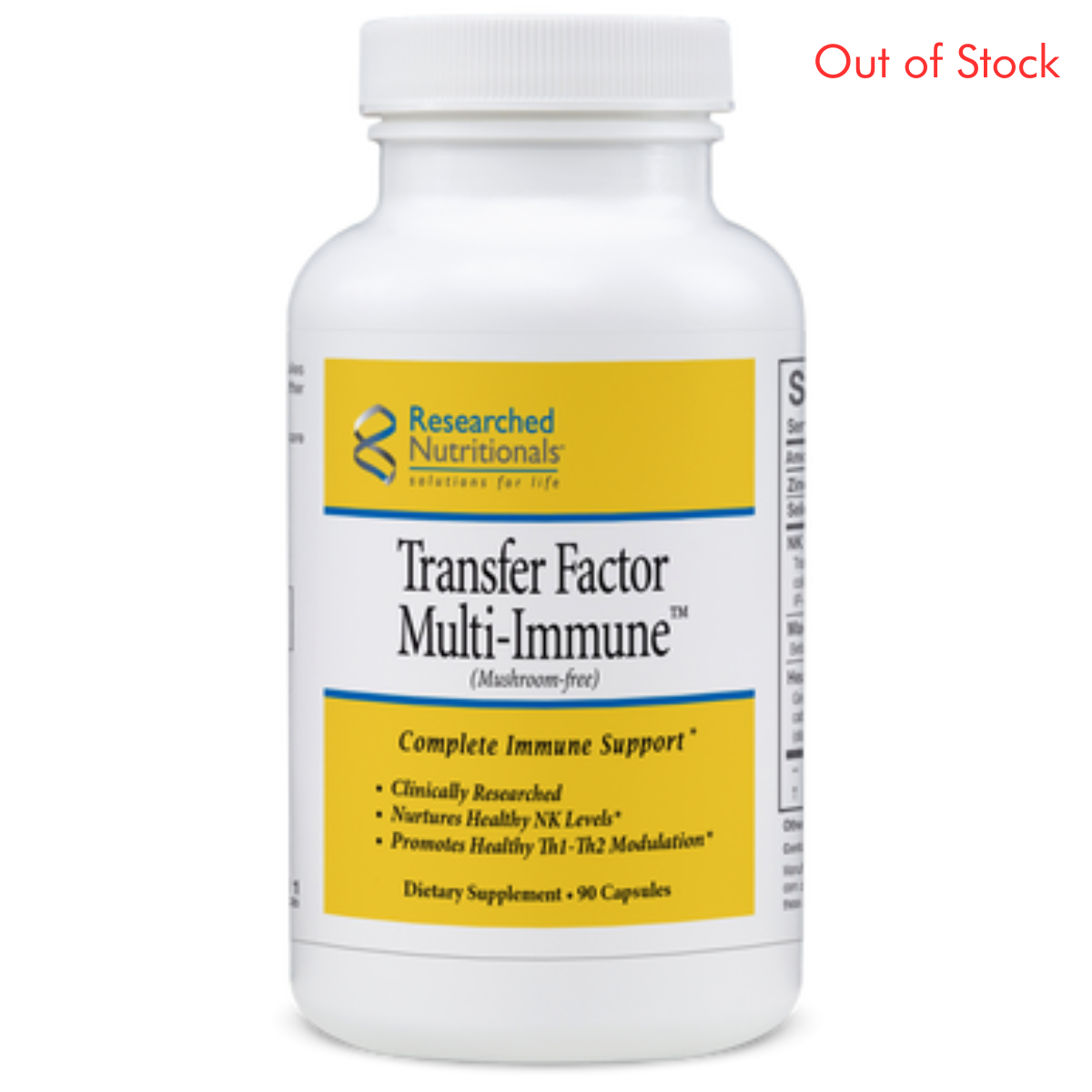 Transfer Factor Multi-Immune (Mushroom-free) by Researched Nutritionals