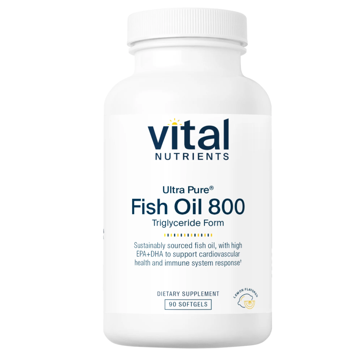 Ultra Pure Fish Oil 800 Triglyceride Form Pharmaceutical Grade by Vital Nutrients