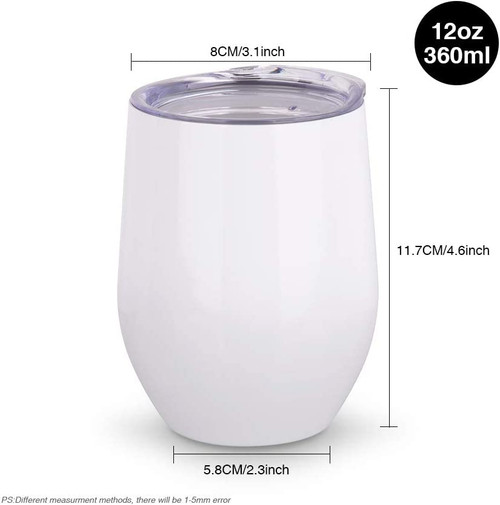 12oz. White Stainless Steel Wine Tumbler by Celebrate It™