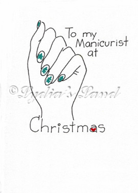 Manicurist Christmas Card