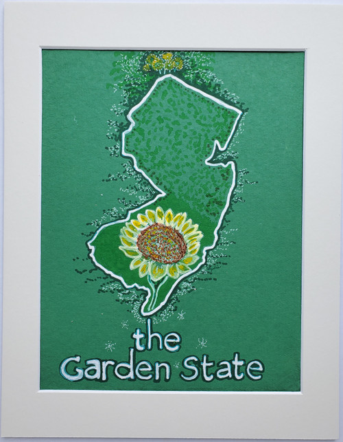 matted New Jersey Sunflower Original Art