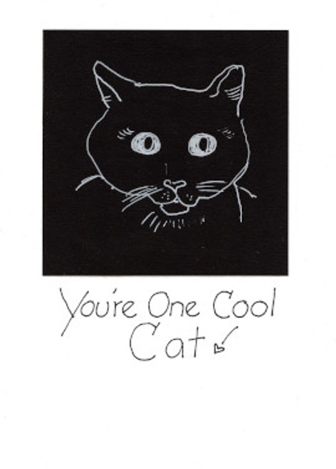Handmade Birthday Cat Card