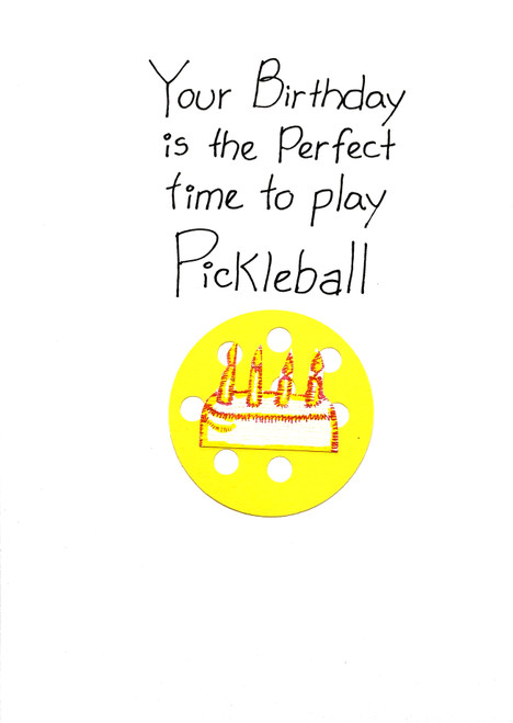 Pickleball themed birthday card