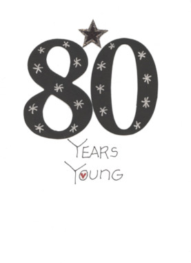 Milestone  Eightieth Birthday Card