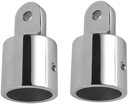 MarineNow Bimini Top End Caps - 316 Marine Grade Stainless Steel, Fits 1" Diameter Bimini Tubing, 6-Pack