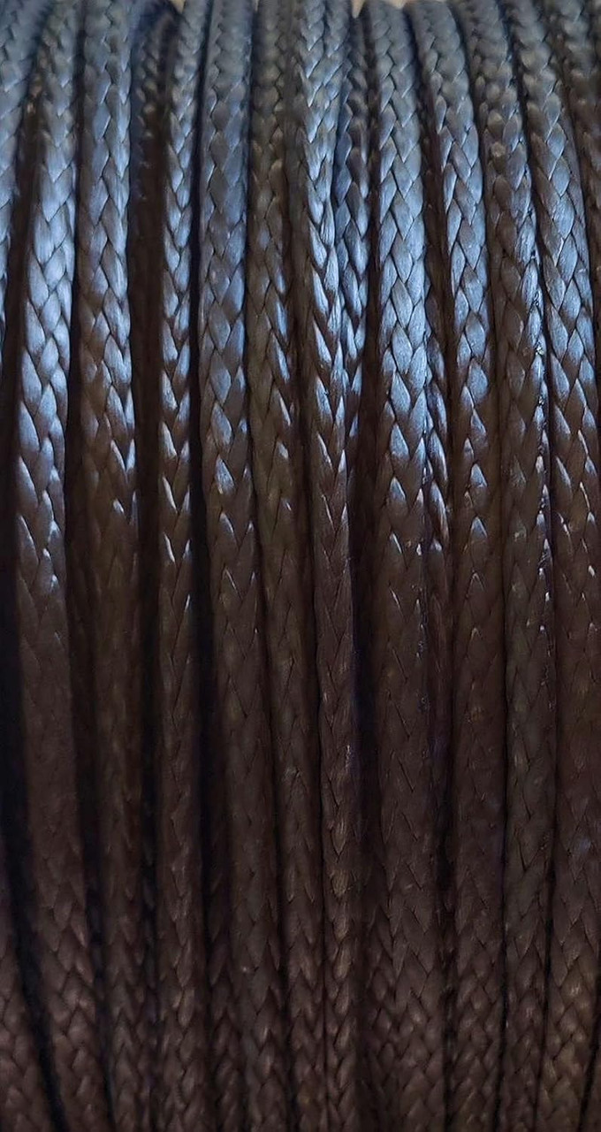 MarineNow Single Braid Synthetic Rope UHMWPE 5mm (3/16) 100 feet Black ...