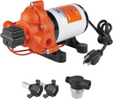 SEAFLO 115V | 3.3 GPM 33-Series On-Demand Diaphragm Water Pump w/ Powe Plug for Wall Outlet