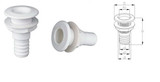 SEAFLO 1.125" THROUGH HULL MARINE BOAT WHITE PLASTIC 1.125" HOSE THRU HULL.  FREE SHIPPING!