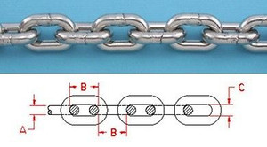 MarineNow 3/8" Premium Quality 316 Stainless Steel BBB Anchor Chain DIN 766