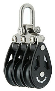 Blue Shark 2102 - 28 mm Fixed Triple Aluminum Sailing Block - Max Line: 5/16” (8 mm), Safe Working Load: 1540 lbs. (700 kg), Breaking Load: 2640 lbs. (1200 kg) Blue Shark 2102 - 28 mm Fixed Triple Aluminum Sailing Block - Max Line: 5/16” (8 mm), Safe Working Load: 1540 lbs. (700 kg), Breaking Load: 2640 lbs. (1200 kg)