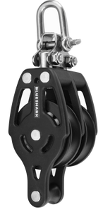 BLUESHARK 38mm Fixed Double Becket Aluminum Sailing Block 2255 BLUESHARK 38mm Fixed Double Becket Aluminum Sailing Block 2255