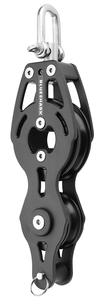 BLUESHARK 57mm Single Swivel Fiddle Becket Aluminum Sailing Block 2317 BLUESHARK 57mm Single Swivel Fiddle Becket Aluminum Sailing Block 2317