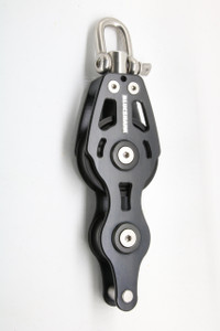 BLUESHARK 75mm Single Swivel Becket Fiddle High Performance Aluminum Sailing Block 2781