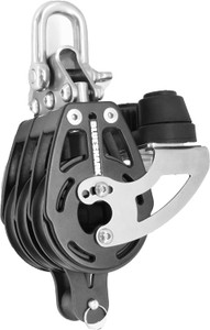 BLUESHARK 57mm Triple Fixed Becket Adjustable Aluminum Cam Aluminum Sailing Block 2321-135 BLUESHARK 57mm Triple Fixed Becket Adjustable Aluminum Cam Aluminum Sailing Block 2321-135