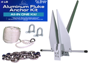 MarineNow Premium Adjustable Aluminum Fluke Style Anchor Kit (Choose Size) MarineNow Premium Adjustable Aluminum Fluke Style Anchor Kit (Choose Size)