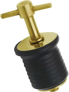 MarineNow Brass T-Handle Drain Plug 1" Diameter Choose Pack Size