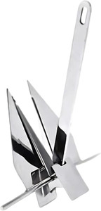 MarineNow AISI 316 Stainless Steel Fluke Style Boat Anchor (1.5 KG - 34 KG) | Mirror Polished | High Holding Power | Fast Setting & Reset | Ideal for Sand, Mud & Mixed Bottoms MarineNow AISI 316 Stainless Steel Fluke Style Boat Anchor (1.5 KG - 34 KG) | Mirror Polished | High Holding Power | Fast Setting & Reset | Ideal for Sand, Mud & Mixed Bottoms