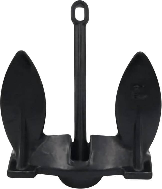 MarineNow Vinyl-Coated Navy Anchor – Cast Iron Fluke-Style Boat Anchor for Saltwater/Freshwater – Durable Black Coating – Choose Size: 5lb, 10lb, 15lb, 20lb, 28lb, or 30lb