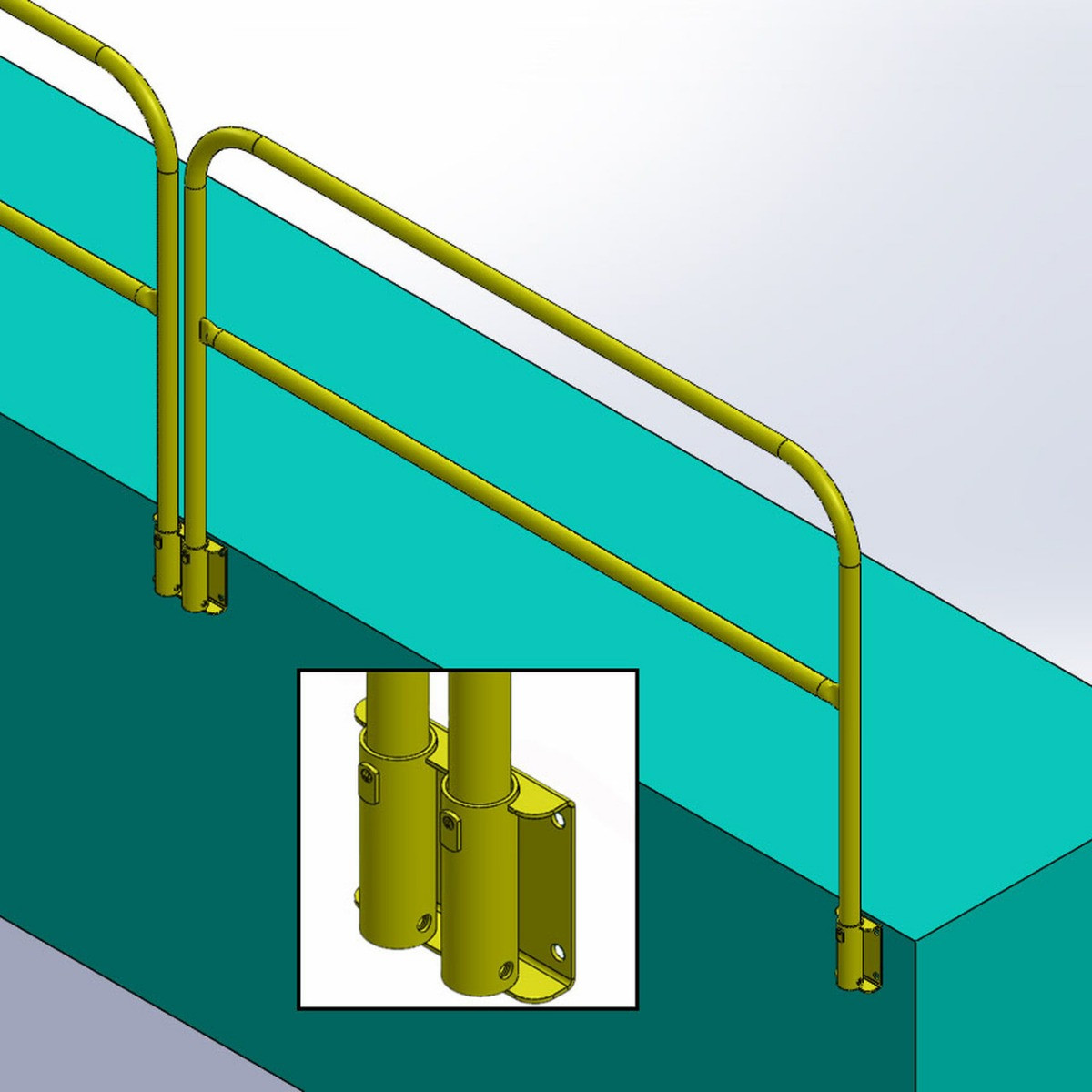 Face Mount & Flush Mount Bracketry For Pit Railing