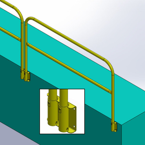 Pit Safety Rail - Powder Coat Yellow
