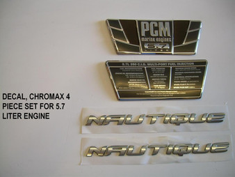 DECAL CHROMAX 4 PIECE SET FOR 5.7 LITER ENGINE