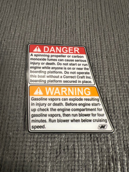 DECAL DANGER/ WARNING LABEL 3.17 X 2.60