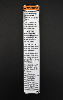 DECAL DB TOWER LEG WARNING LABEL PORT & STBD