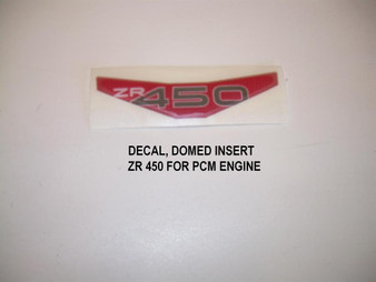 DECAL DOMED INSERT ZR 450 FOR PCM ENGINE