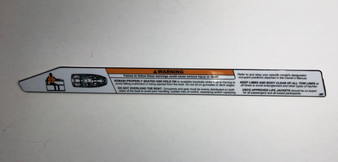 DECAL G21 WARNING PASSENGER REMAIN PROPERLY SEATED