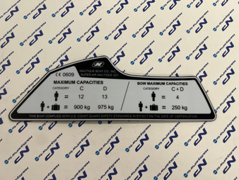 DECAL, MAX CAP CE G21 3.77" X 11.61"