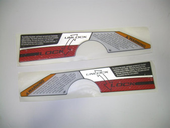 DECAL SET TOWER LOCK / UNLOCK 2.52 X 11.95