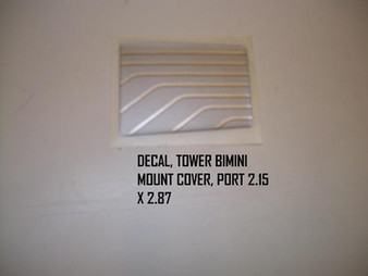 DECAL TOWER BIMINI MOUNT COVER 2.15 X 2.87