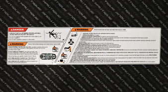 DECAL TRIPLE WARNING LABEL GS22