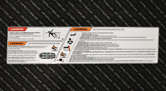 DECAL TRIPLE WARNING LABEL GS22